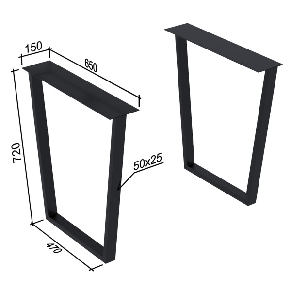 Опора Трапеція для кухонних та конференц столів