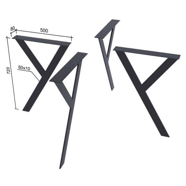 Металева опора для столів в стилі лофт