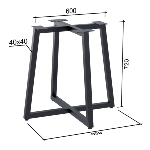 Опора Бланк для кухонного столу – стильний лофт