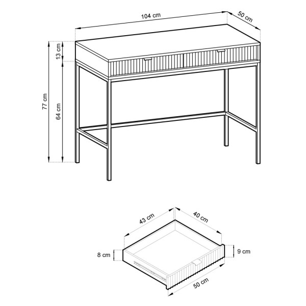 Туалетний столик Nova T104 - сучасний стиль для вашої спальні