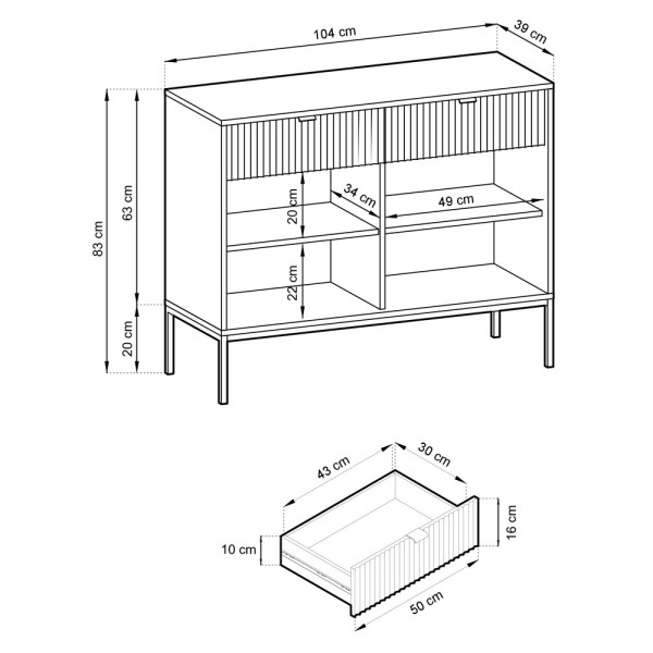 Комод Nova KSZ104 – Меблі для вашої вітальні