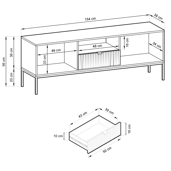 Тумба під ТВ Nova RTV154 — стиль для вашої вітальні