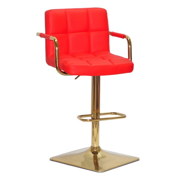 Барний стілець Tetris arm SQ gold для сучасних інтер'єрів