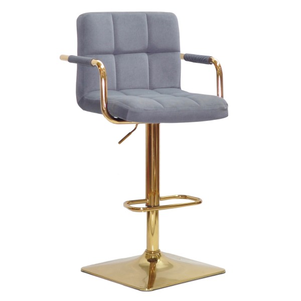 Барний стілець Tetris arm SQ gold для сучасних інтер'єрів