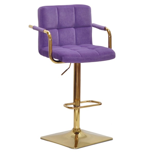 Барний стілець Tetris arm SQ gold для сучасних інтер'єрів