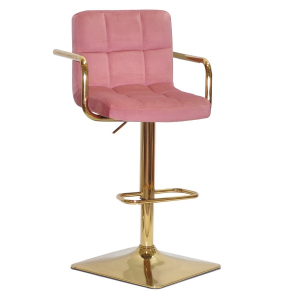 Барний стілець Tetris arm SQ gold для сучасних інтер'єрів