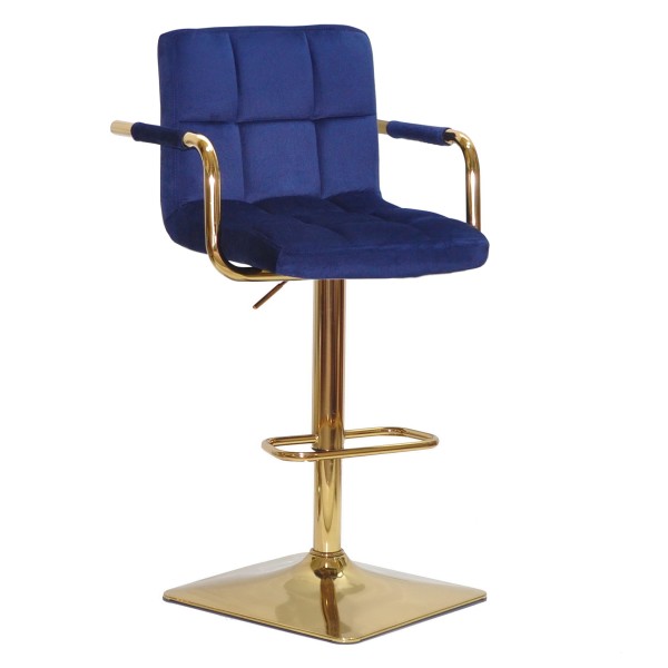 Барний стілець Tetris arm SQ gold для сучасних інтер'єрів