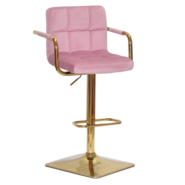 Барний стілець Tetris arm SQ gold для сучасних інтер'єрів