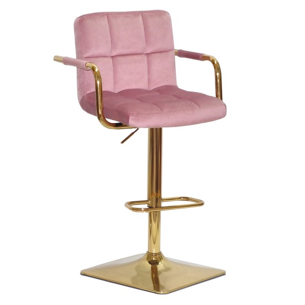 Барний стілець Tetris arm SQ gold для сучасних інтер'єрів