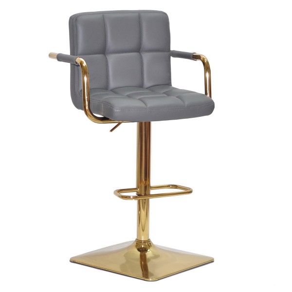Барний стілець Tetris arm SQ gold для сучасних інтер'єрів
