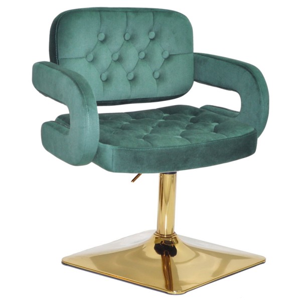 Стілець Fancy SQ lift gold з газліфтом та підлокітниками