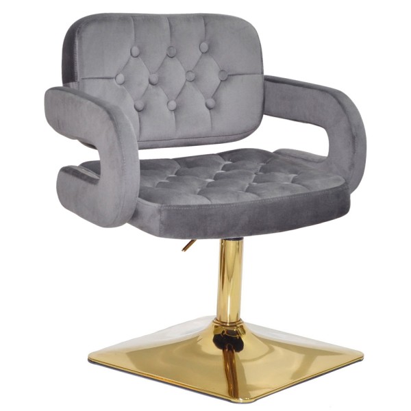 Стілець Fancy SQ lift gold з газліфтом та підлокітниками