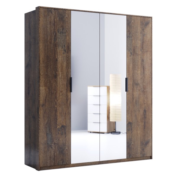 Шафа 4-х дверна Quadro для спальні в стилі лофт