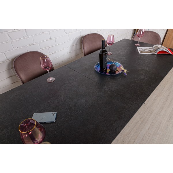 Стіл обідній TENNESSEE - кераміка та метал для сучасного інтер'єру