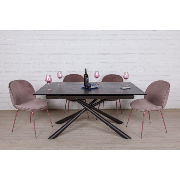 Стіл обідній TENNESSEE - кераміка та метал для сучасного інтер'єру