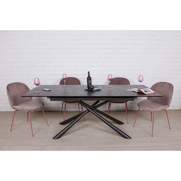 Стіл обідній TENNESSEE - кераміка та метал для сучасного інтер'єру