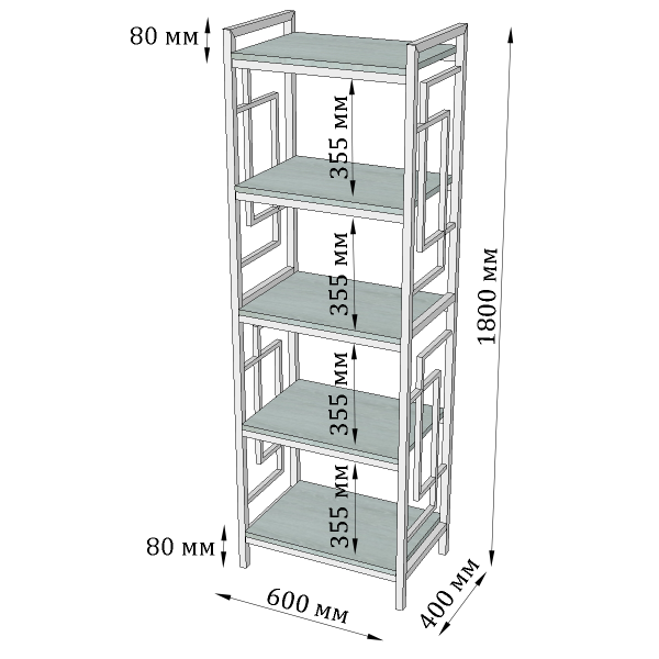 Стелаж Ромбо 5 полиць: ідеальний вибір для дому та офісу