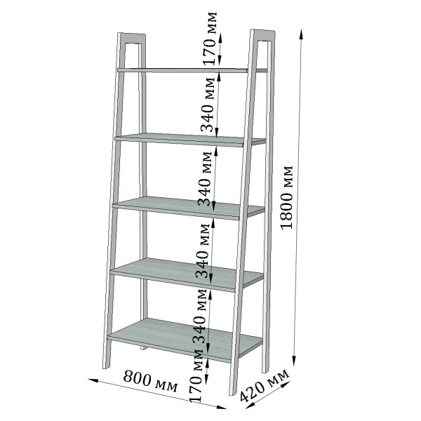 Стелаж Призма 5 полиць – сучасний стиль для вашого інтер'єру