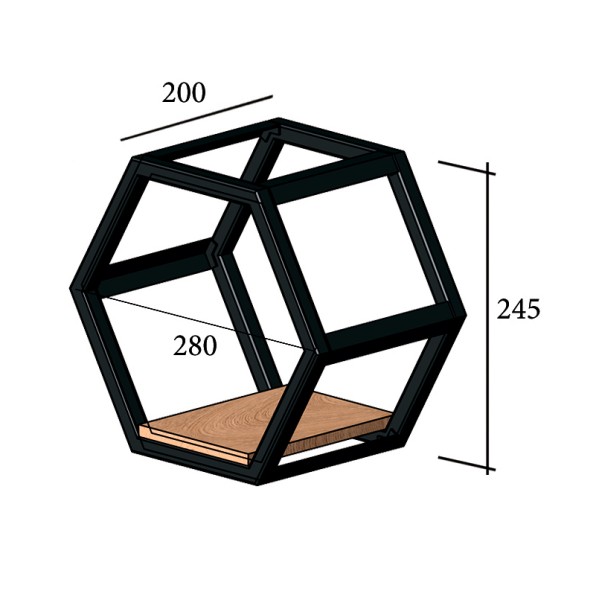 Полиця підвісна Хеві — стильний елемент для вашої вітальні