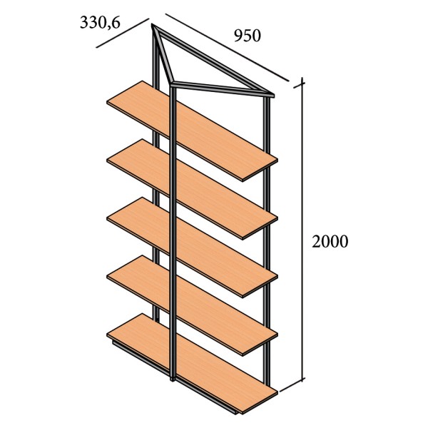 Стелаж Драй - універсальний та стильний стелаж для вашого простору