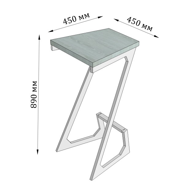 Барний стілець Зетт - Сучасний лофт стиль для вашого інтер'єру