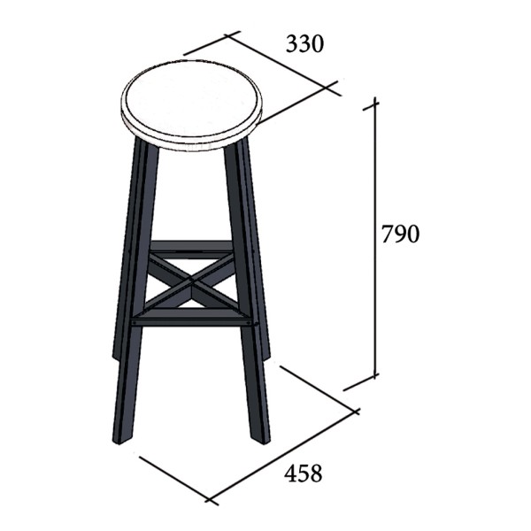 Стілець барний Флай - для сучасного інтер'єру кухні та кафе