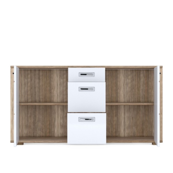 Комод Davin E - сучасний комод для спальні з 3 ящиками і 4 полицями