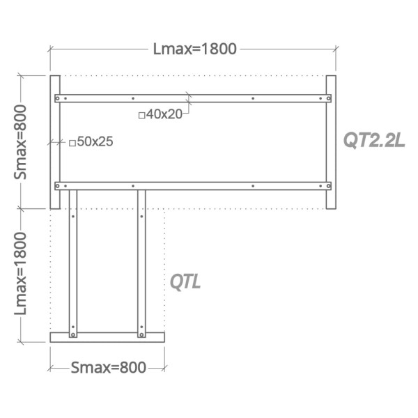 Каркас для столу Quattro (Куатро) 2.2L — сучасне рішення для вашого столу