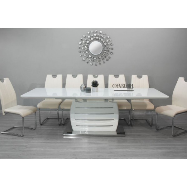 Стіл Alaska DT-502 WHITE: сучасний розкладний стіл для вашої кухні