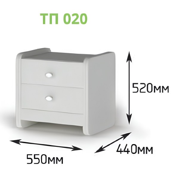 Тумба приліжкова ТП 020 – стиль та зручність для вашої спальні
