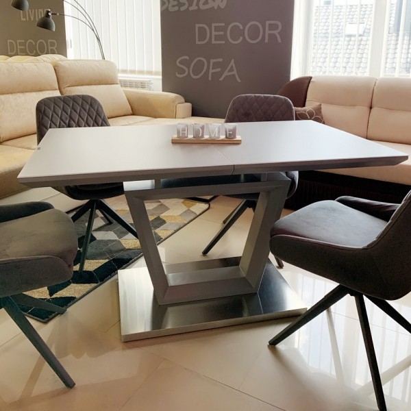 Стіл TMM-51 – розкладний кухонний стіл із скла та МДФ