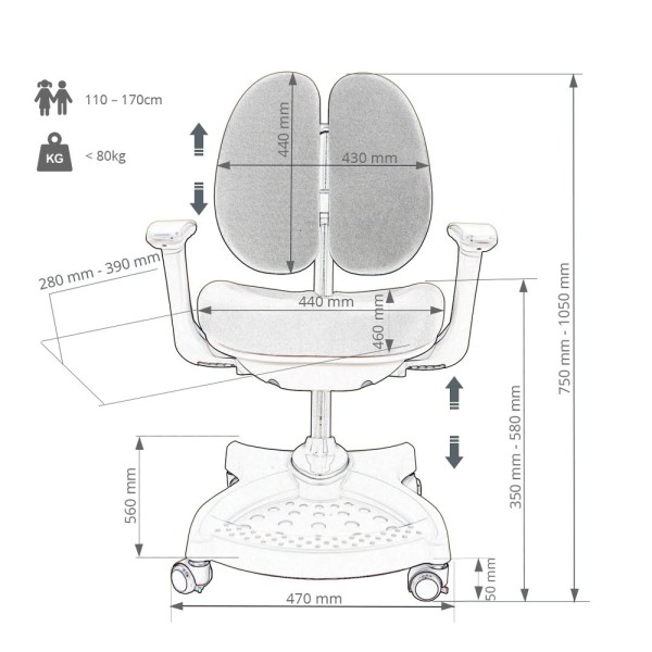 Дитяче крісло Vetro – комфорт і стиль для вашої дитини