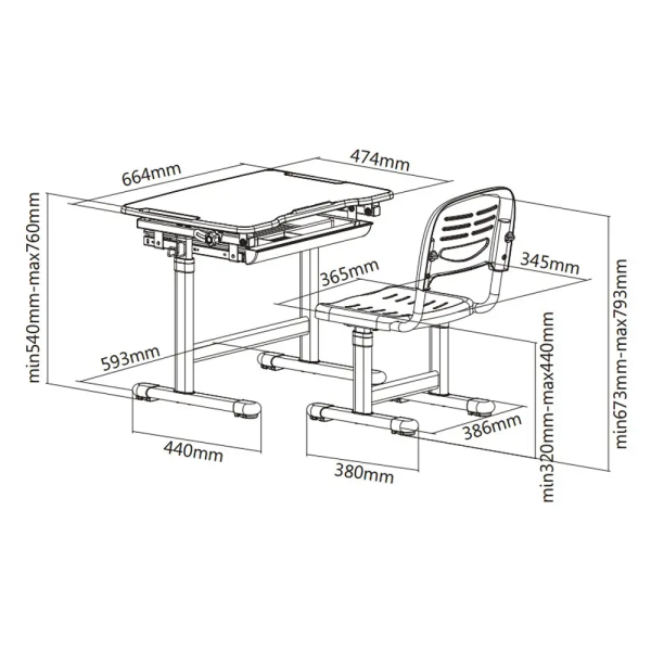 Дитяча парта зі стільчиком Piccolino — зручність і стиль для вашої дитини
