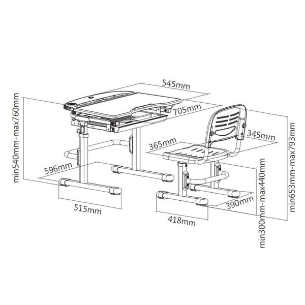 Дитяча парта зі стільчиком Sorriso - ідеальне рішення для дітей
