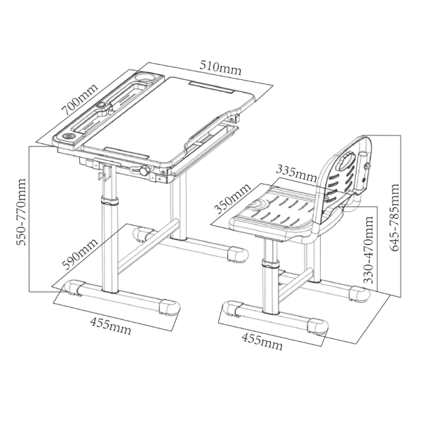 Дитяча парта зі стільчиком Vanda: зручність та стиль для вашої дитини
