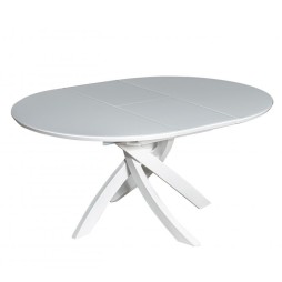 Стіл Caezar Super white satin d-120 см