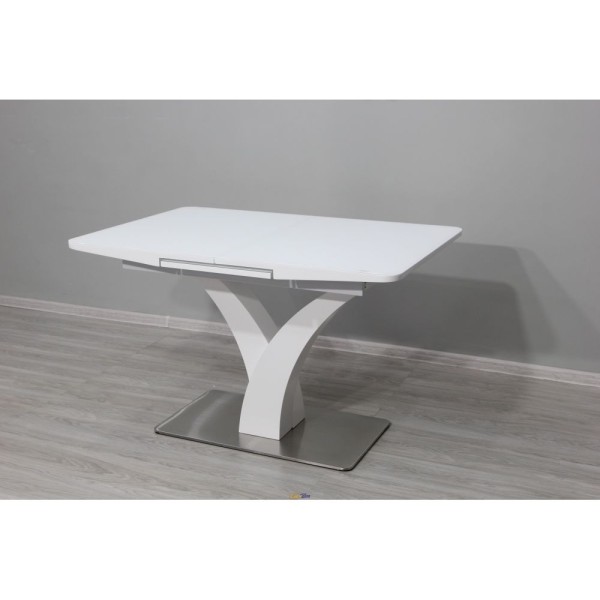 Стіл Maryland T-7294 White glass gloss 140-180 для кухні