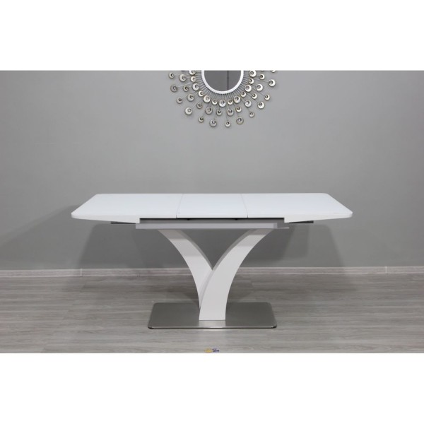 Стіл Maryland T-7294 White glass gloss 140-180 для кухні