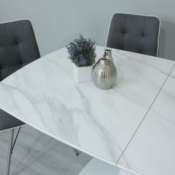 Стіл Utah T-7083 білий матовий керамічний розкладний