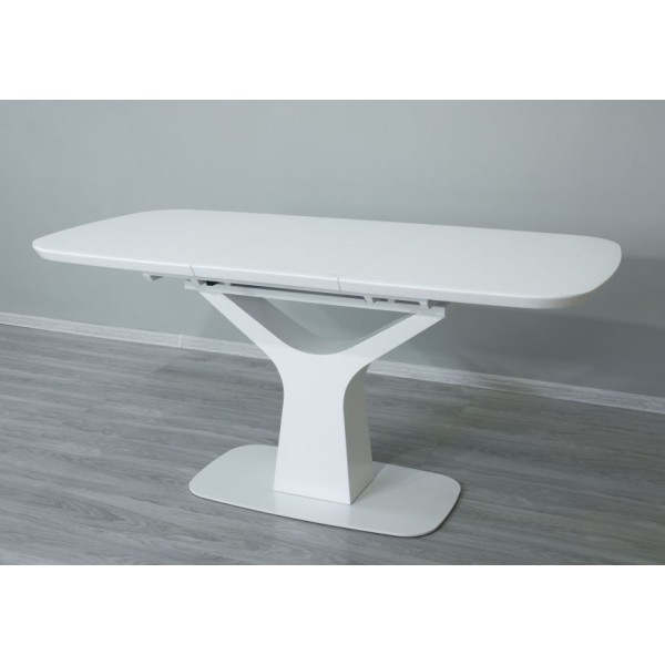 Стіл Utah T-7083 white satin — розкладний стіл для кухні