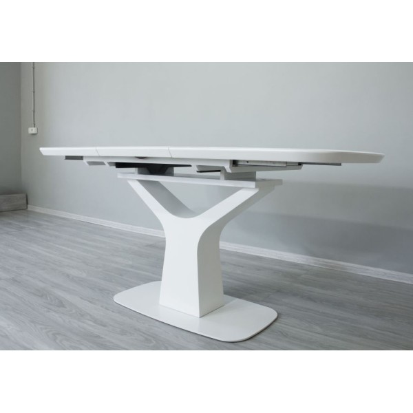 Стіл Utah T-7083 white satin — розкладний стіл для кухні