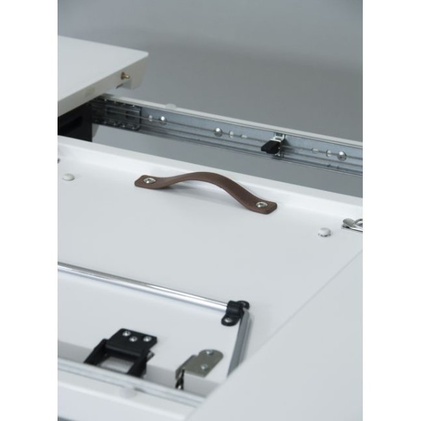 Стіл Utah T-7083 white satin — розкладний стіл для кухні