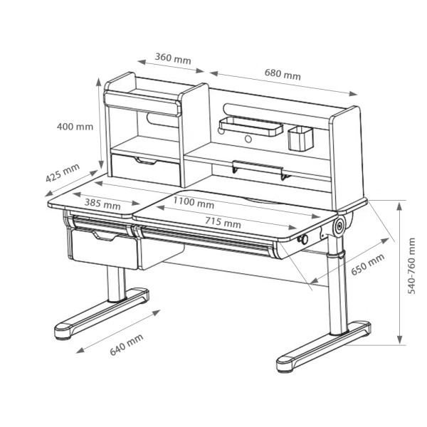 Функціональна парта-трансформер Pensare для дітей