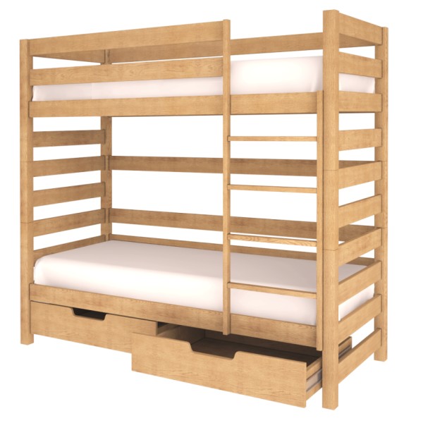 Двох'ярусне дитяче ліжко з масиву дерева - зручність та стиль для вашої дитини