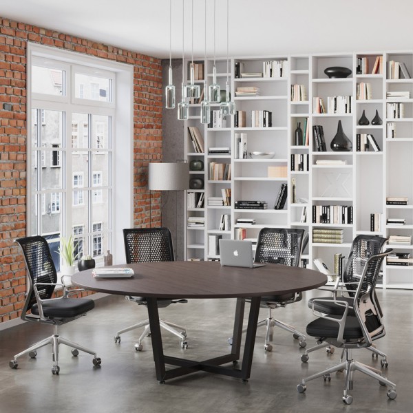 Стіл для переговорів D-2000 – великий круглий стіл для офісу