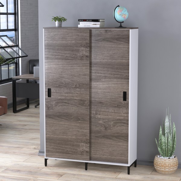 Шафа офісна розсувна LS-1200-1900 в стилі лофт для вашого офісу