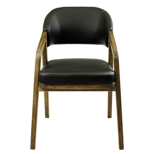 Крісло Otis темний дуб для дому та кафе