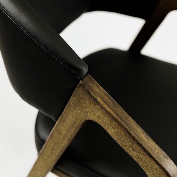 Крісло Otis темний дуб для дому та кафе