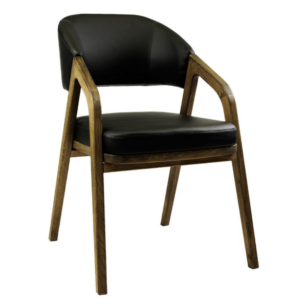 Крісло Otis темний дуб для дому та кафе