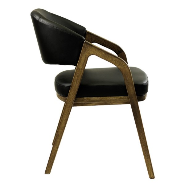 Крісло Otis темний дуб для дому та кафе